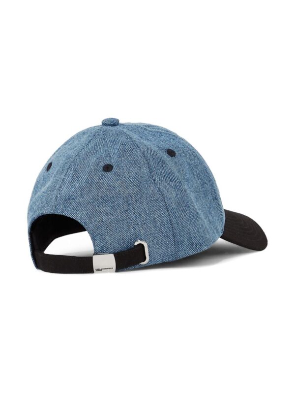 Karl Lagerfeld Jeans logo-embroidered denim baseball cap - Image 2