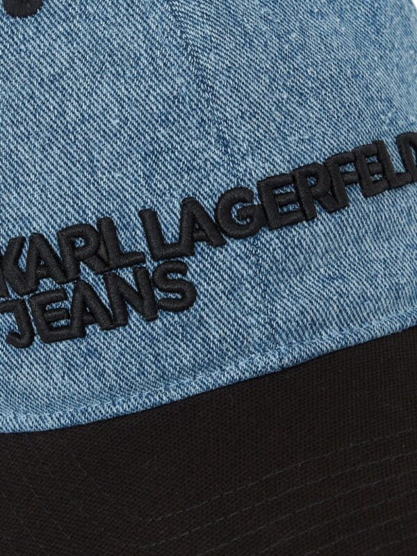Karl Lagerfeld Jeans logo-embroidered denim baseball cap - Image 3