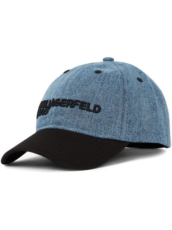 Karl Lagerfeld Jeans logo-embroidered denim baseball cap