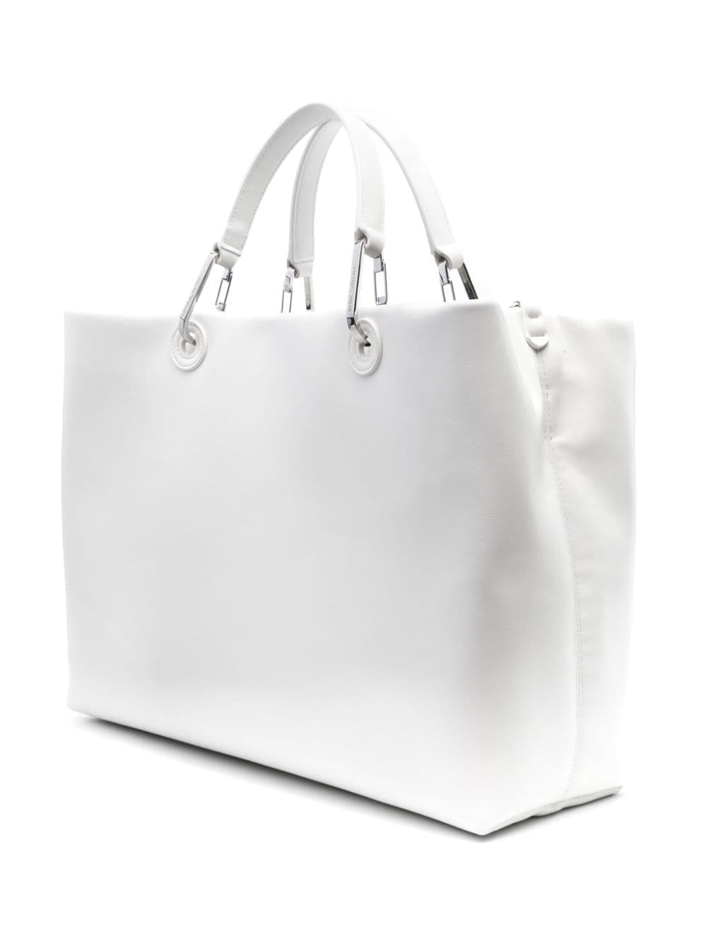 Emporio Armani logo-embossed leather tote bag - Image 3