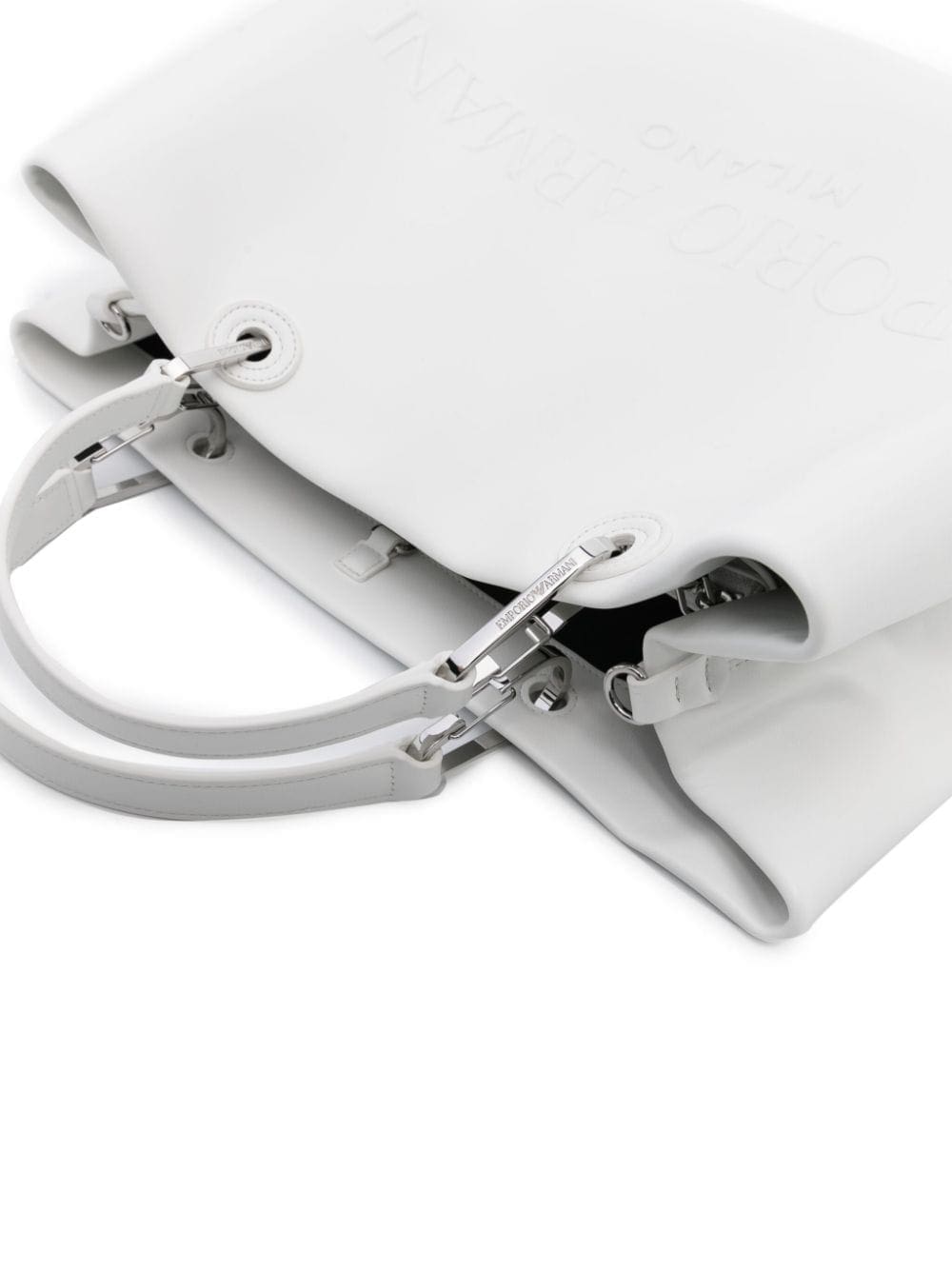 Emporio Armani logo-embossed leather tote bag - Image 5