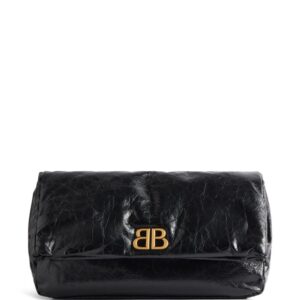Balenciaga Monaco logo-plaque clutch bag