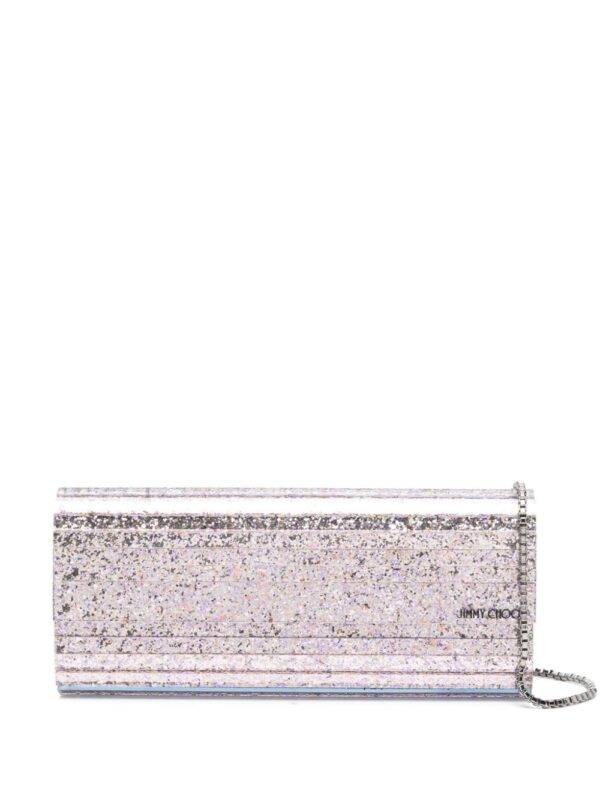 Jimmy Choo Sweetie glitter-detailing clutch