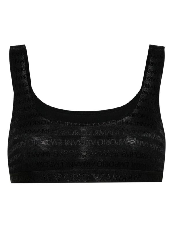 Emporio Armani  logo-jacquard mesh bra