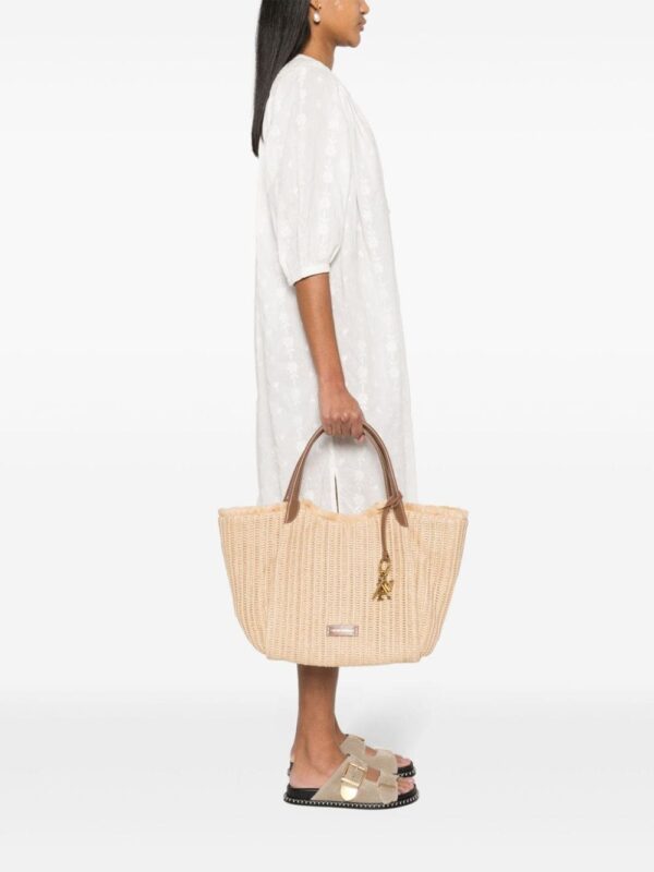 Emporio Armani woven-raffia tote bag - Image 2