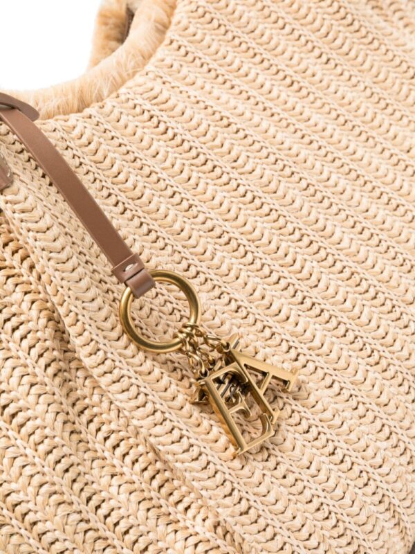 Emporio Armani woven-raffia tote bag - Image 4