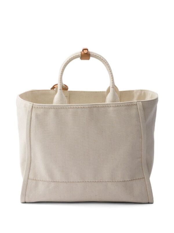 Prada large logo-appliqué tote bag - Image 3
