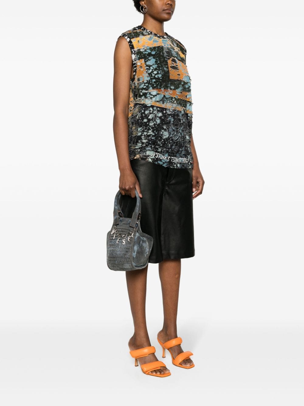 Diesel small D-Vina denim tote bag - Image 2