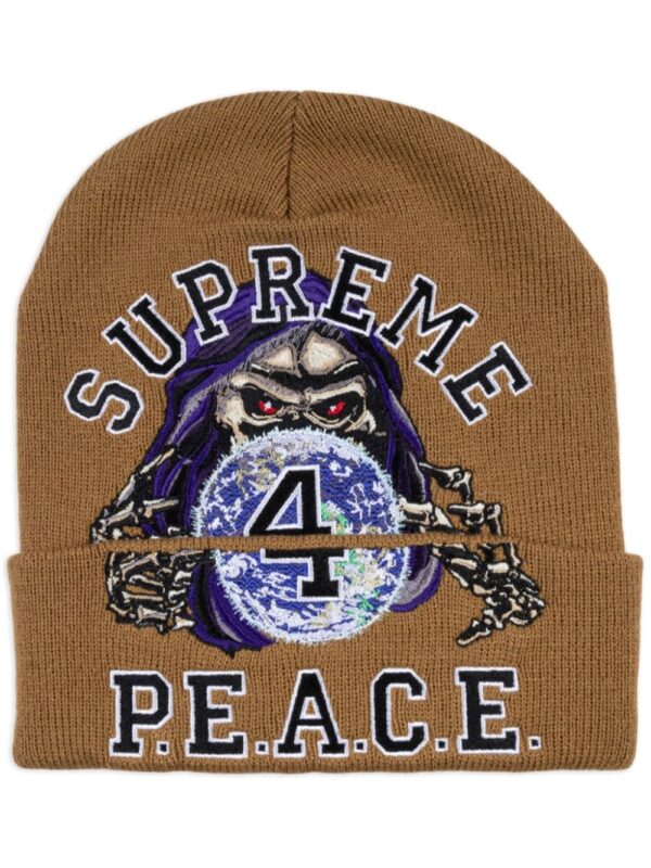 Supreme Peace embroidered beanie