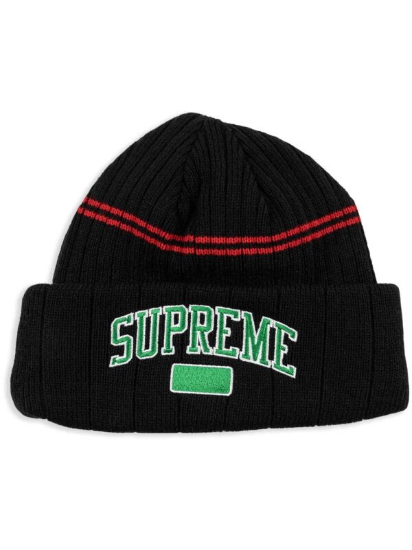 Supreme logo-embroidered beanie