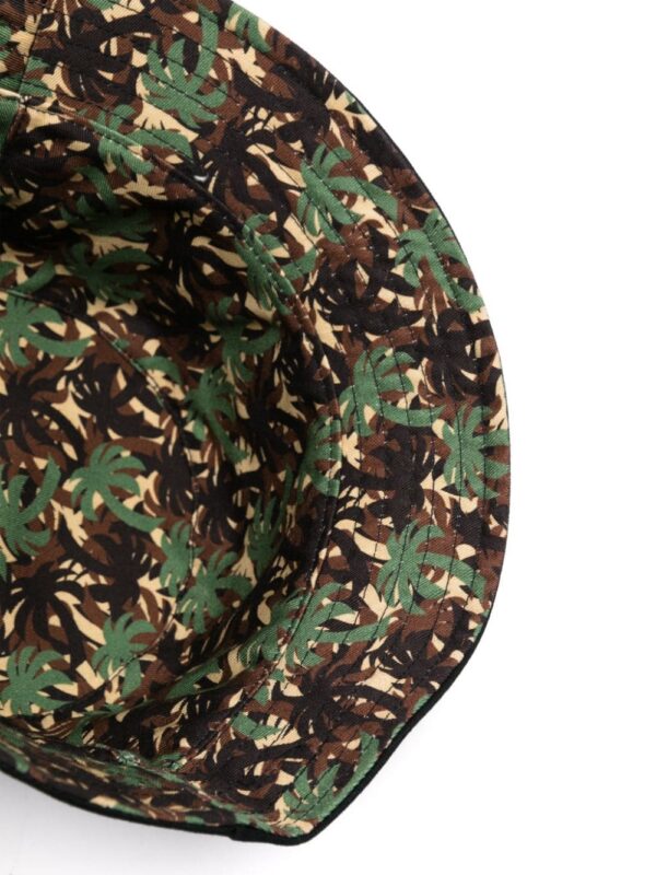 Palm Angels gothic logo-print cotton bucket hat - Image 2