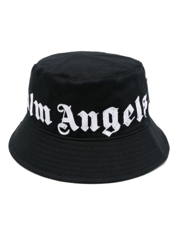 Palm Angels logo-print cotton bucket bag