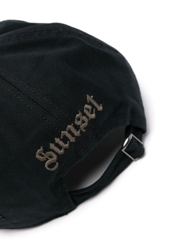 Palm Angels logo-patch distressed baseball cap - Image 2