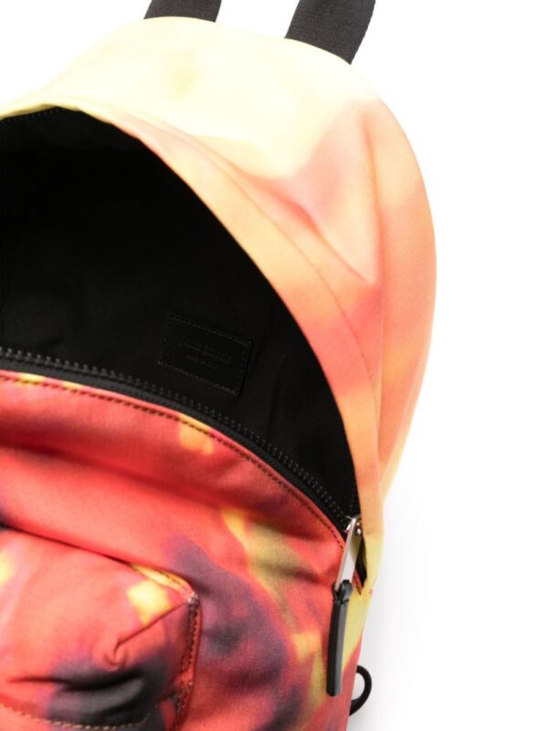Palm Angels On Fire-print logo-embroidered backpack - Image 4