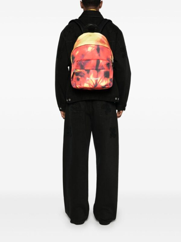Palm Angels On Fire-print logo-embroidered backpack - Image 2