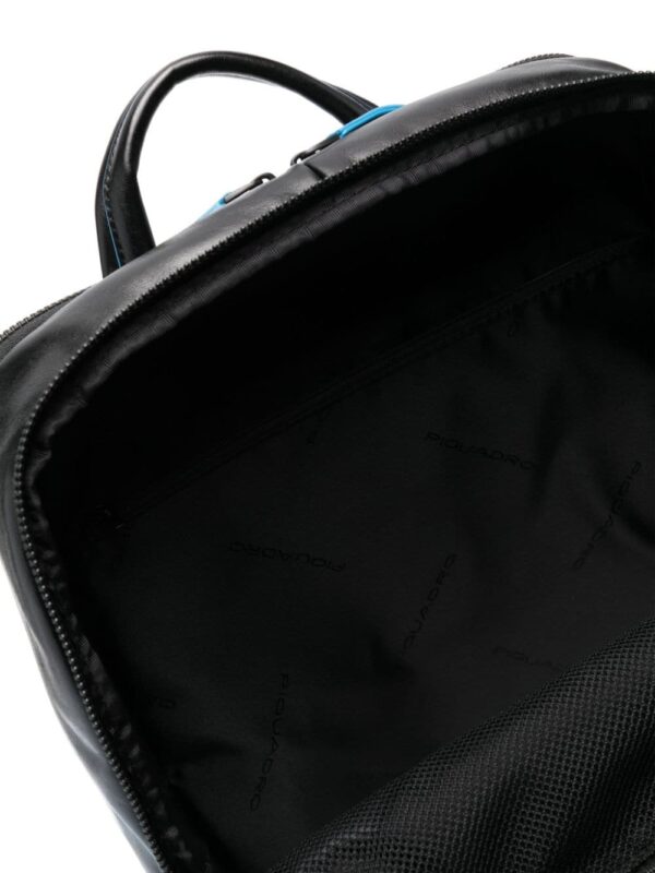 PIQUADRO logo-plaque leather backpack - Image 3
