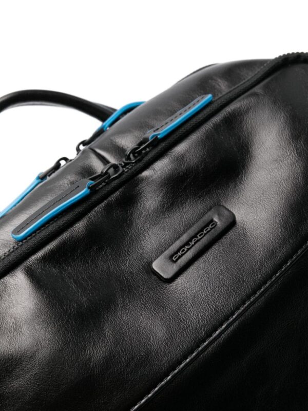 PIQUADRO logo-plaque leather backpack - Image 4