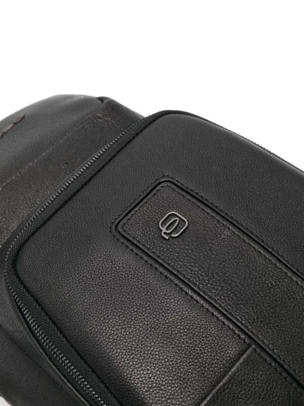 PIQUADRO logo-plaque leather backpack - Image 3