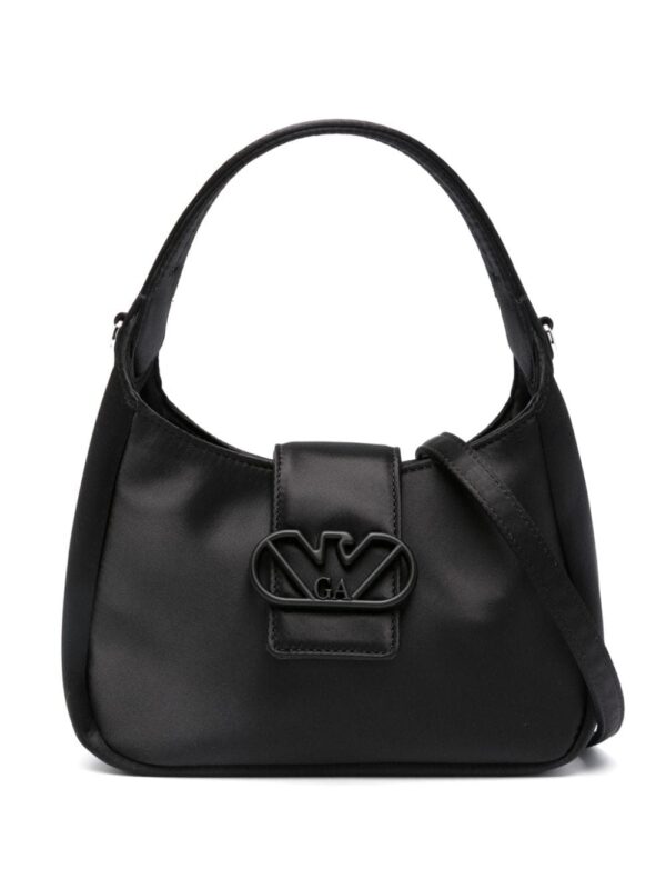 Emporio Armani logo-plaque satin tote bag