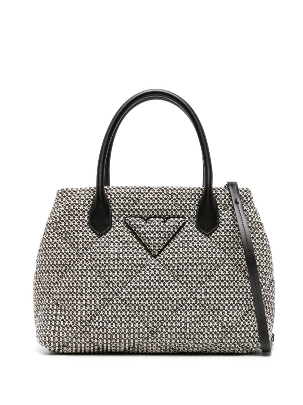 Emporio Armani interwoven quilted tote bag