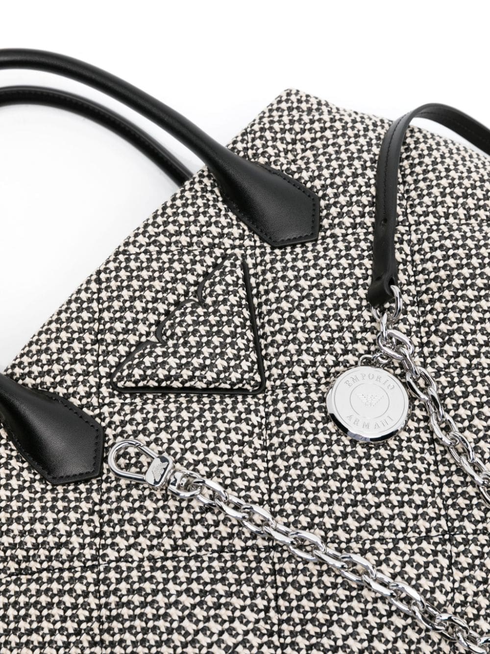 Emporio Armani interwoven quilted tote bag - Image 4