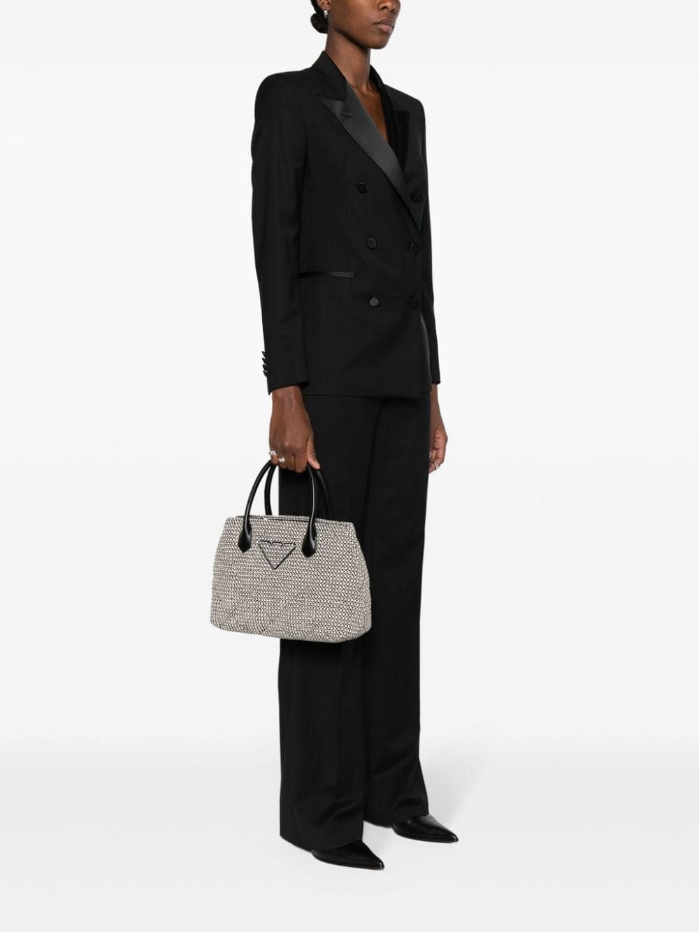 Emporio Armani interwoven quilted tote bag - Image 2