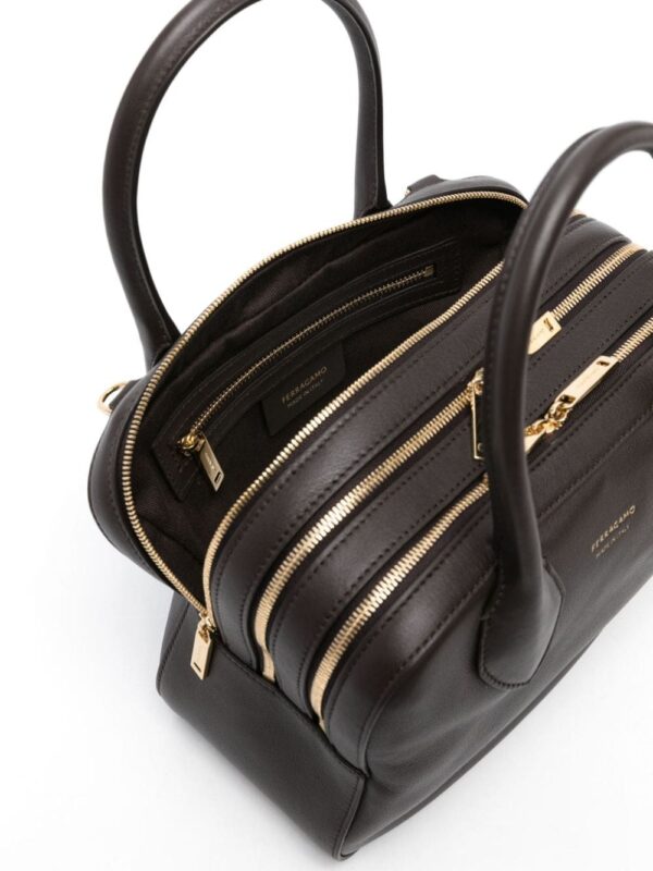 Ferragamo logo-debossed leather tote bag - Image 5