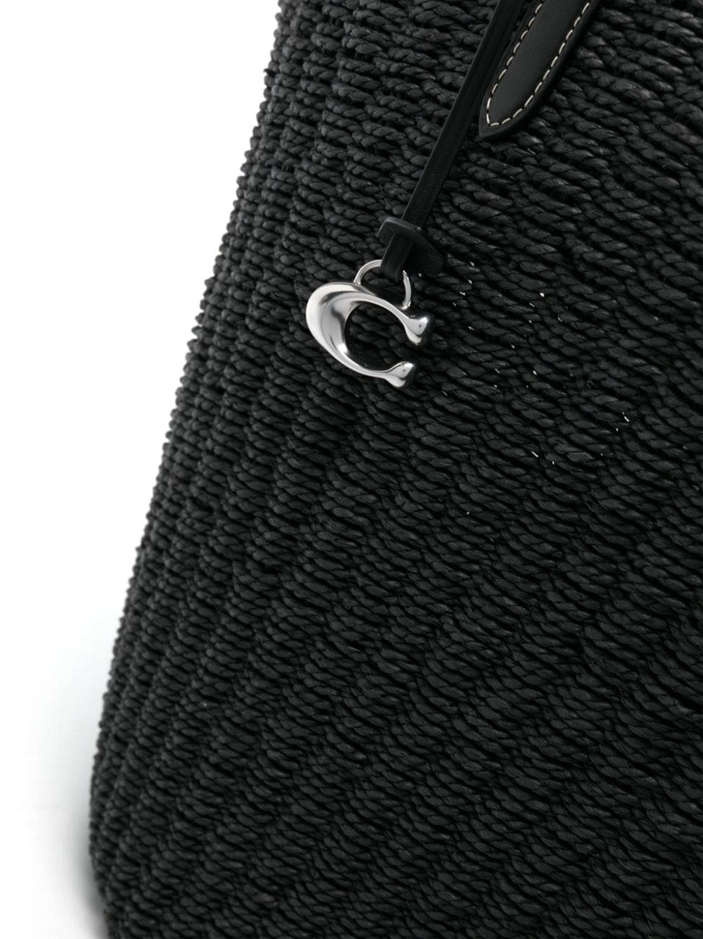 Coach interwoven straw tote bag - Image 3