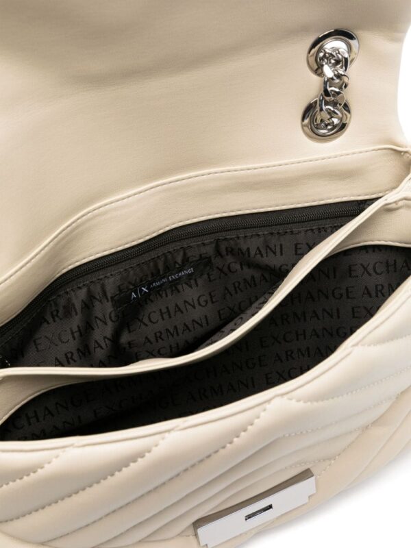 Armani Exchange logo-plaque quilted shoulder-bag - Image 4