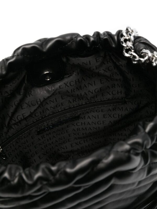 Armani Exchange logo-plaque quilted shoulder-bag - Image 4