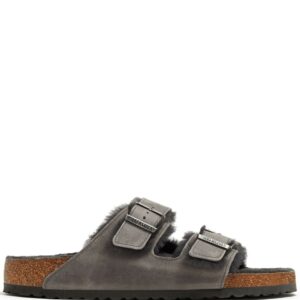 Birkenstock Arizona shearling-trim sandals