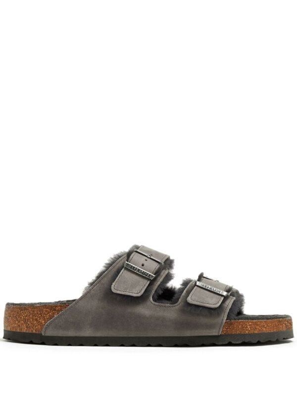 Birkenstock Arizona shearling-trim sandals