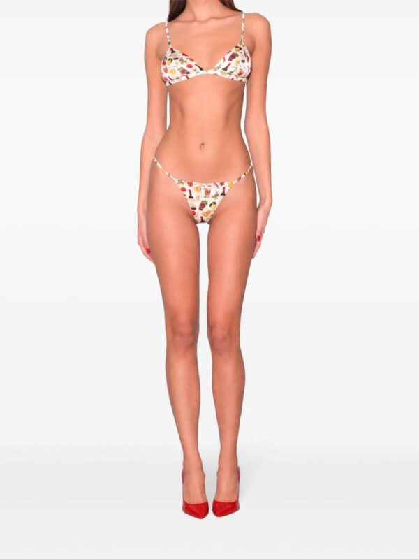 Fleur Du Mal  Luxe Triangle floral-print bra - Image 2