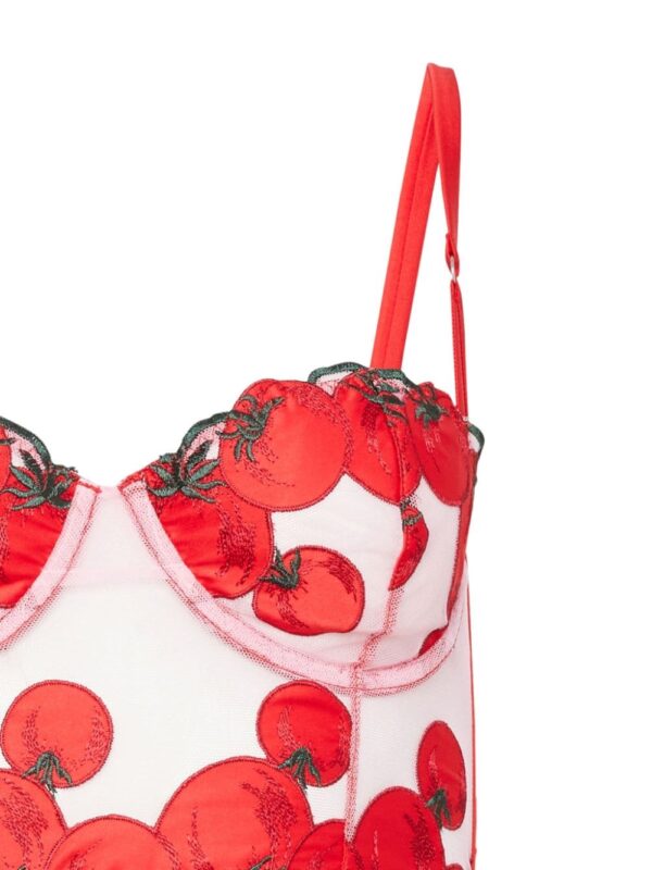 Fleur Du Mal  Pomodoro Embroidery bustier - Image 2