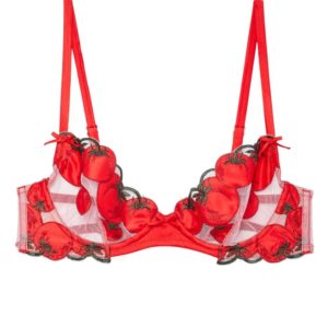 Fleur Du Mal  Pomodoro Embroidery demi bra