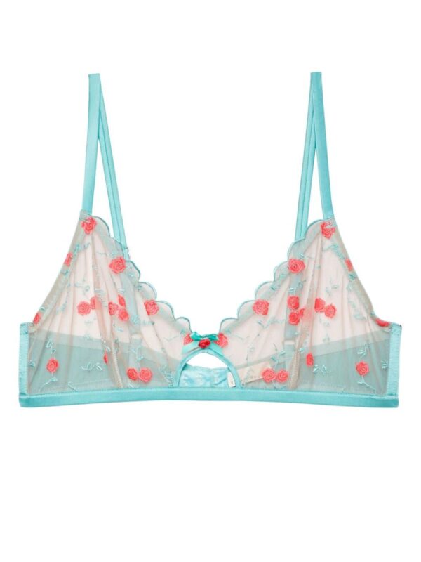Fleur Du Mal  embroidered-design silk-blend bra
