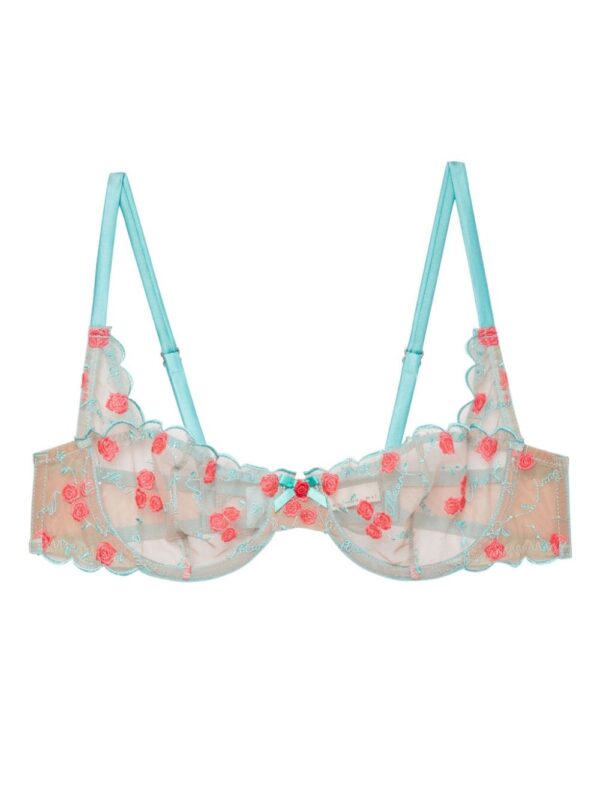 Fleur Du Mal  Rose and Vine embroidered bra