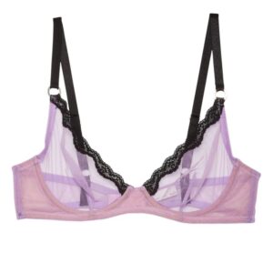Fleur Du Mal  Sheer Tulle lace-detailing bra