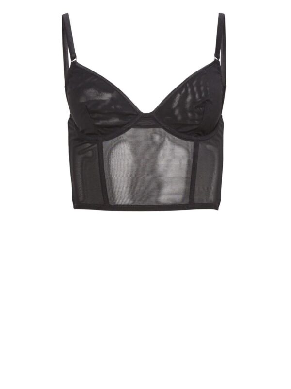 Fleur Du Mal  Mesh Bustier semi-sheer bra