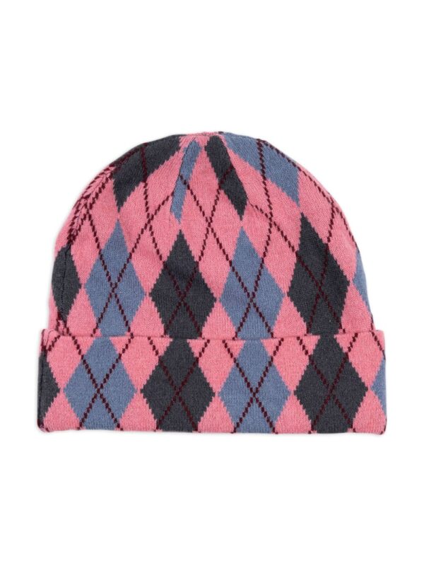 Supreme "Dusty Magenta" argyle-check cashmere beanie - Image 2