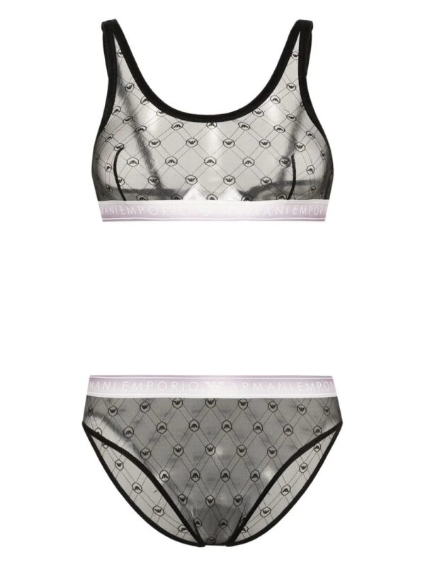 Emporio Armani  logo-print bra set