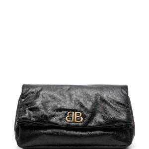 Balenciaga Monaco leather clutch bag