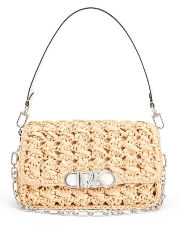 Michael Kors medium Parker straw shoulder bag