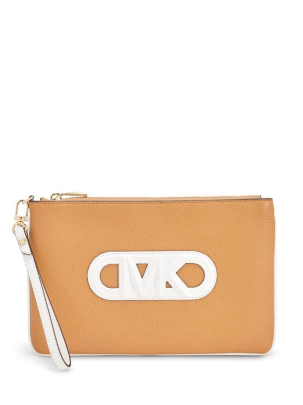 Michael Kors large Jet Set leather clutch bag