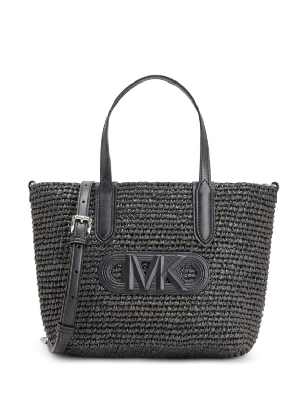 Michael Kors small Eliza straw tote bag