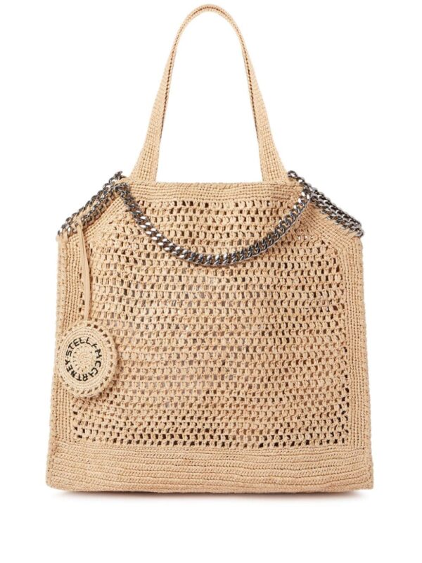 Stella McCartney small Falabella raffia tote bag