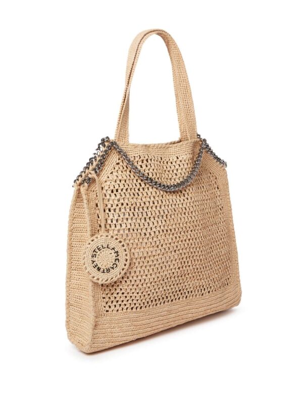 Stella McCartney small Falabella raffia tote bag - Image 5