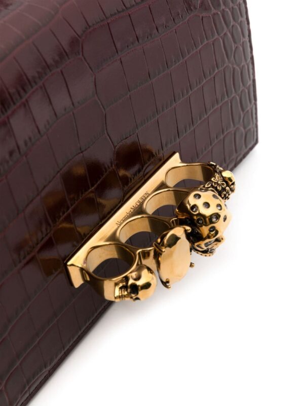 Alexander McQueen Jewelled leather satchel bag - Image 4