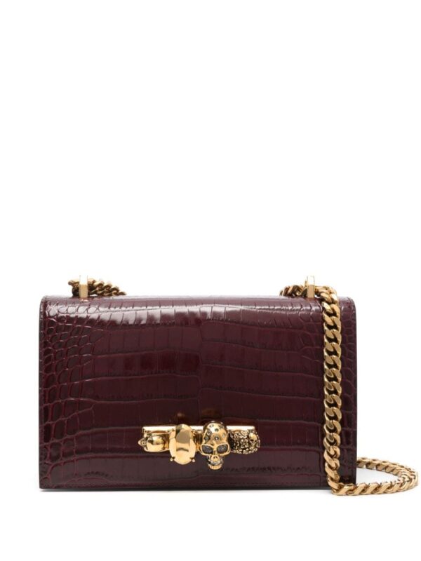 Alexander McQueen Jewelled leather satchel bag