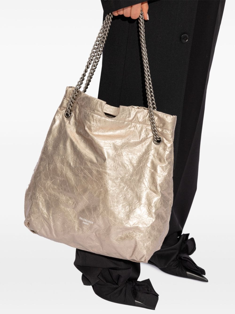 Balenciaga Crush metallic tote bag - Image 2